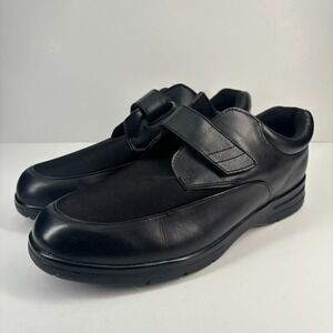 Drew Journey II Men's US 14W‎ Black Leather Orthopedic Comfort Diabetic Shoes